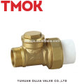 Top internal thread brass color check valve